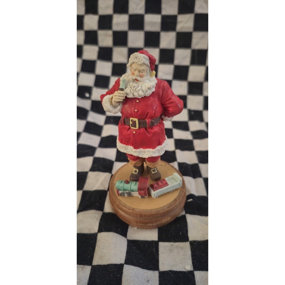 Vintage Coca-Cola Santa Figurine Whit's 1987 Christmas Decor